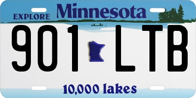 MN license plate 901LTB