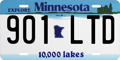 MN license plate 901LTD