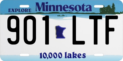 MN license plate 901LTF