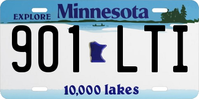 MN license plate 901LTI