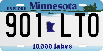 MN license plate 901LTO