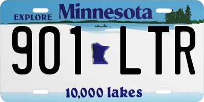 MN license plate 901LTR