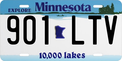 MN license plate 901LTV