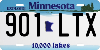 MN license plate 901LTX