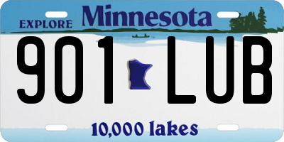 MN license plate 901LUB