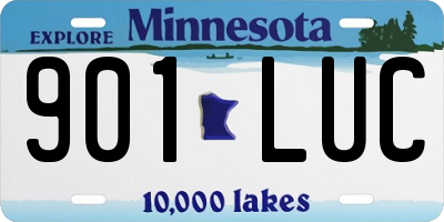 MN license plate 901LUC