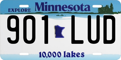 MN license plate 901LUD