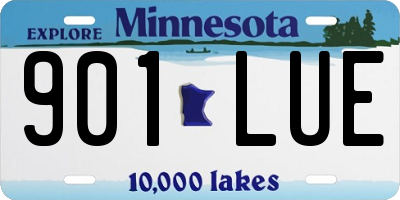 MN license plate 901LUE