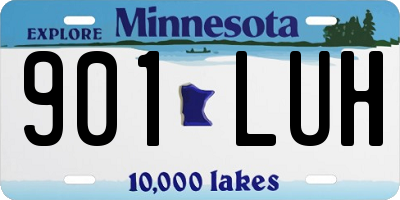 MN license plate 901LUH
