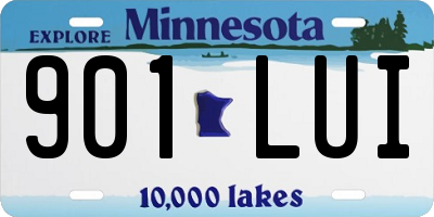 MN license plate 901LUI