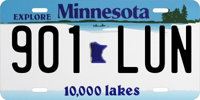 MN license plate 901LUN