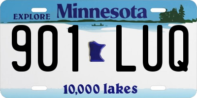 MN license plate 901LUQ