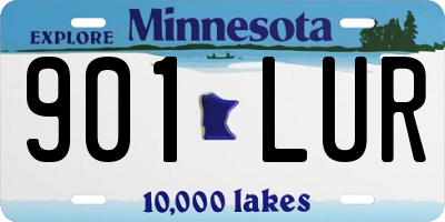 MN license plate 901LUR