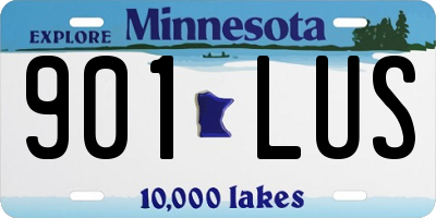 MN license plate 901LUS
