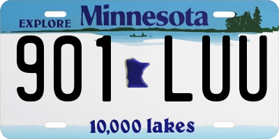 MN license plate 901LUU