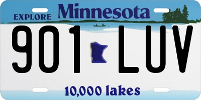 MN license plate 901LUV