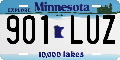 MN license plate 901LUZ
