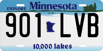 MN license plate 901LVB