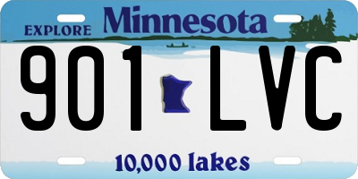MN license plate 901LVC