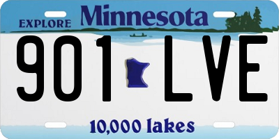 MN license plate 901LVE