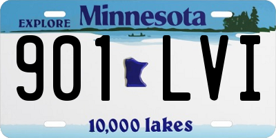 MN license plate 901LVI