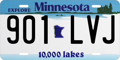 MN license plate 901LVJ