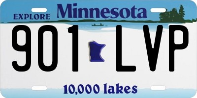 MN license plate 901LVP