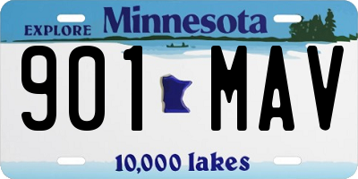 MN license plate 901MAV