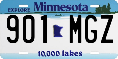 MN license plate 901MGZ