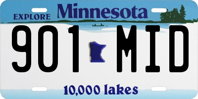MN license plate 901MID