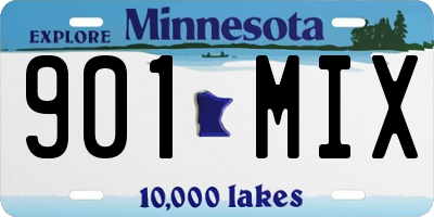 MN license plate 901MIX