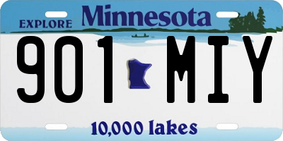 MN license plate 901MIY