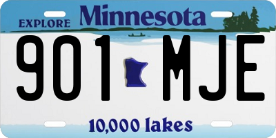 MN license plate 901MJE