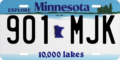 MN license plate 901MJK