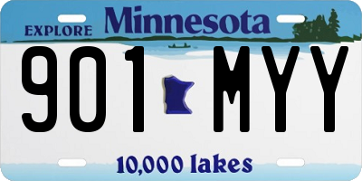 MN license plate 901MYY