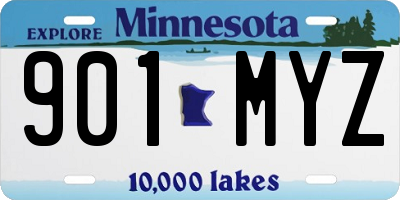 MN license plate 901MYZ