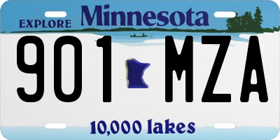 MN license plate 901MZA