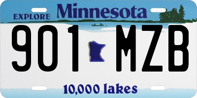 MN license plate 901MZB