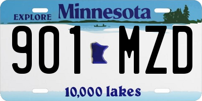 MN license plate 901MZD