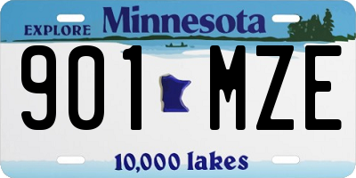 MN license plate 901MZE