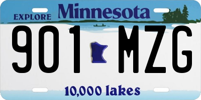 MN license plate 901MZG