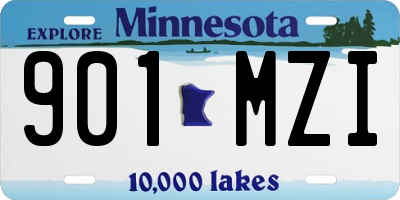 MN license plate 901MZI
