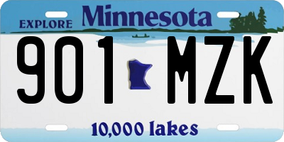 MN license plate 901MZK