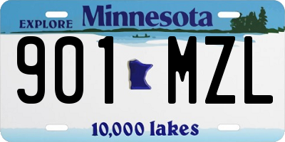 MN license plate 901MZL
