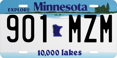MN license plate 901MZM