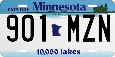 MN license plate 901MZN