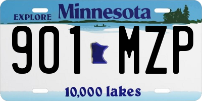 MN license plate 901MZP
