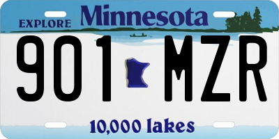 MN license plate 901MZR