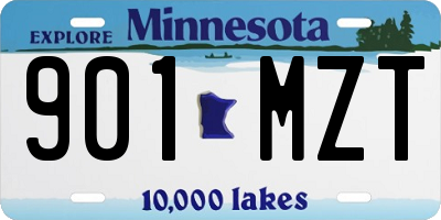 MN license plate 901MZT