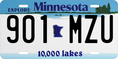 MN license plate 901MZU
